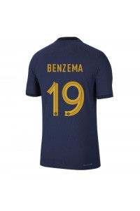 Frankrijk Karim Benzema #19 Voetbaltruitje Thuis tenue WK 2022 Korte Mouw